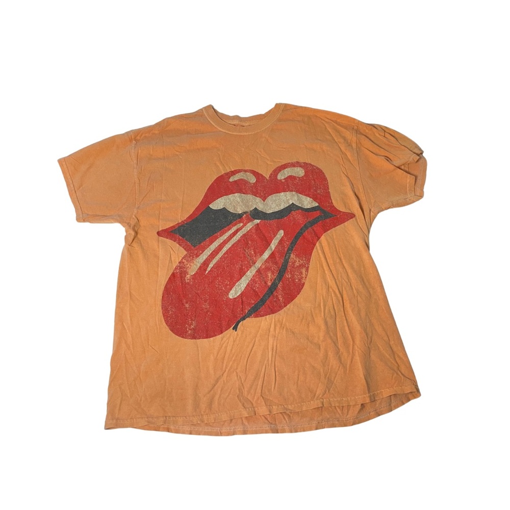 Orange Rolling Stones Graphic Tee
